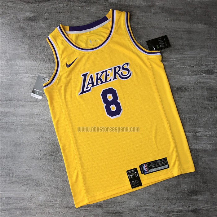 Camiseta Los Angeles Lakers Kobe Bryant NO 8 Icon 2018-19 Amarillo